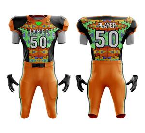 Ommiz Ensemble d'uniformes de football américain personnalisés Nouvelle saison Dernier style Maillots cousus authentiques bon marché Techniques de sublimation - Product Image 3