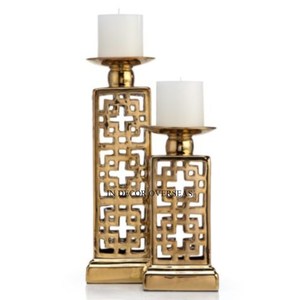 Bougeoir de pièce maîtresse de table de mariage et d'événements de créateur de fantaisie unique en bois de qualité supérieure de l'Inde à un prix impressionnant - Product Image 4