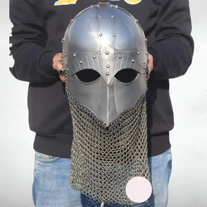 Casco de acero vikingo personalizable hecho a mano con hoja de acero de alto carbono accesorio de disfraz griego portátil regalo DIY para amigos - Product Image 2