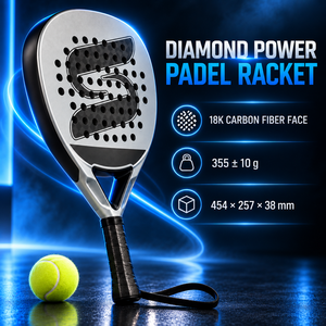 Raquette de <span class=keywords><strong>padel</strong></span> en fibre de carbone 18K, finition mate, 38 mm, haute résistance, contrôle stable, puissance, logo personnalisé OEM, <span class=keywords><strong>Pro</strong></span> - Product Image 1