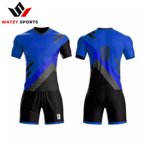 เสื้อฟุตบอลผ้าโพลีเอสเตอร์100% ปรับแต่งได้ชุดฟุตบอลผ้าทอประดับพลอยเทียม - Product Image 5
