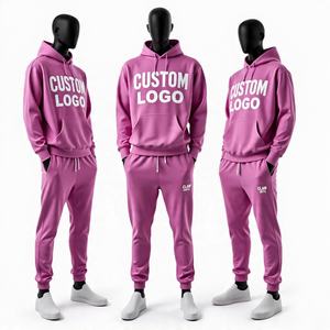 Nuevo fabricante de chándal holgado de moda, conjunto de chándales de algodón de alta calidad para hombre con sudadera con cremallera y pantalón, conjunto de dos piezas - Product Image 3