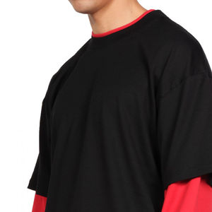 2025 hommes coupe ample 100% coton T-Shirt Premium numérique imprimé à manches longues haut en tissu personnalisé haut Premium - Product Image 6