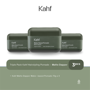 Pomade à base d'eau Kahf Matte Dapper OEM ODM 70 g, complexe d'arganol, style fortifiant et protecteur des cheveux, tenue forte et aspect naturel - Product Image 3