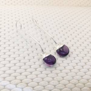 Prix de gros fait à la main Super qualité 925 boucles d'oreilles en argent Sterling Design créatif améthyste naturelle pierres précieuses mariages à la mode - Product Image 3