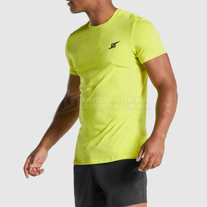 Breathable Solid Short Sleeve <b>Neck</b> Lightweight <b>High</b> Quality Gym <b>T</b> <b>Shirt</b> for Men Daily Exercise Active Training Quick Dry - Product Image 3