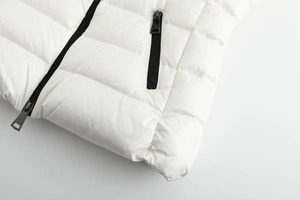 Chaqueta Acolchada Informal de Invierno para Mujer, Tejida, Elegante, Blanca, Manga Larga, con Capucha Desmontable, Relleno de Algodón, Transpirable, Estilo Bomber - Product Image 4