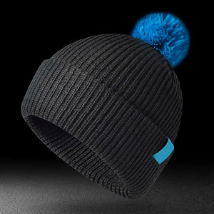 Winter Wear Warm Wholesale Pink Cuffed Ribbed Knitted Unisex Adult Wool/Cotton Beanie Hats POM POM High Quality Latest Beanies - Product Image 4