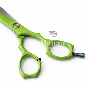 Tijeras Profesionales para Cortar Cabello Verde - Tijeras de Peluquería de Acero Inoxidable con Cuchilla Afilada, Tijeras de Peluquería MANAN INSTRUMENTS - Product Image 5