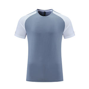 T-shirt de sport pour homme, séchage rapide, en soie glacée, élastique, ample, pour la course à pied, les sports de loisirs, manches courtes pour adultes - Product Image 3