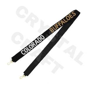 Pittsburg personnalisé or blanc perle de rocaille sac sangles 'crochet Em cornes' accessoire à la mode perlé sac à main sangle - Product Image 5