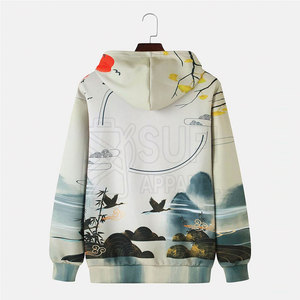 Sudadera con Capucha Estampada de Moda Invernal 100% Algodón al por Mayor con Puños Acanalados para Minoristas y Tiendas en Línea - Product Image 2