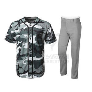 Uniforme de béisbol de dos tonos con camiseta de panel de malla Conjuntos de béisbol de máxima transpirabilidad para un rendimiento en el campo - Product Image 1