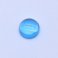 Natürlicher Blauer Topas Cabochon Edelstein 2mm 2,5mm Quarzkristall Glatt Poliert Flache Rückseite 1mm Loch DIY Schmuckzubehör
