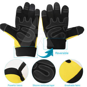 Gants de mécanicien de sécurité, couleur contrastée, légers, logo personnalisé imprimé - Product Image 3
