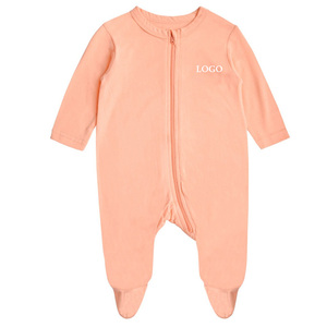 Body con capucha de invierno de manga larga para bebé, ropa de abrigo informal de lana con cierre de cremallera, diseño impreso, tela tejida cálida - Product Image 1