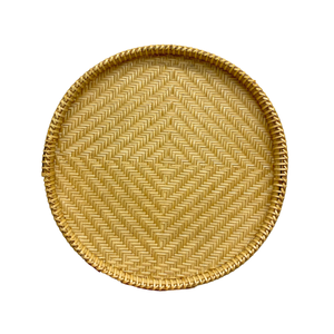 Plateau en bambou jacinthe d'eau en rotin de qualité supérieure plateau de service de fruits parfait pour la décoration intérieure décoration murale - Product Image 1