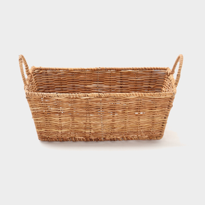 Cesta Utilitaria de Ratán Hecha a Mano con Asas / Cesta de Compras de Mimbre Resistente y Cesta de Picnic para Uso en Exteriores y en el Hogar - Product Image 3