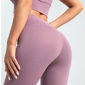 Women's Seamless Yoga Pants <b>Knitted</b> Impact <b>Leggings</b> with Compression Tummy Control Gym Fitness Butt Lifting Tights for Workout - Product Image 4
