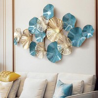 Décoration murale moderne de luxe en fer, bague multicolore polie à la main, sculpture de fleurs pour les fêtes d'anniversaire