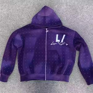 Men's Heavyweight Acid Washed Embroidery Patch Print Sun Faded <b>Hoodie</b> with Custom Logo High Quality <b>Lined</b> Streetwear OEM Supply - Product Image 1