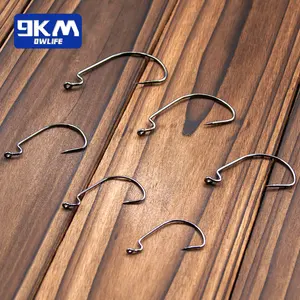 Acero de alto carbono Pesca de lubina Amplia brecha Gusano Jig Carp Softjerk Texas Rig Hooks Pesca de agua salada EWG Hooks