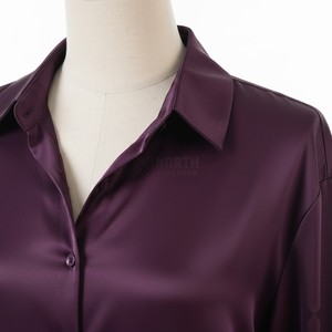 Chemise en organza tendance pour femmes 2025, sans manches, col en V, style coréen, haut imprimé vintage de haute qualité, chemise de bureau décontractée ODM - Product Image 4