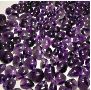 Cabujón de estrella de amatista natural africana, piedra preciosa de corte ovalado suelto hecha de material de ágata - Product Image 5