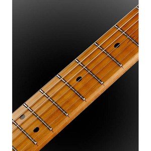 Guitarra Eléctrica Profesional SBS SS260 de 6 Cuerdas, Cuerpo de Aliso Sólido, Mástil de Arce Flameado Tostado, Trastes Jumbo de Acero Inoxidable, Humbucker - Product Image 5