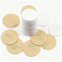 Maßgefertigter Dia20mm 25mm TK4100 RFID-Tag LF 125KHz Runder PVC-Münz-Tag mit Starkem Klebstoff für Visitenkarten Etiketten RFID-Karten