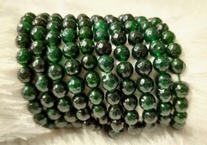 Cuentas de Jade Verde Natural de Grado AAA Premium, Facetadas, de 14 Pulgadas de Largo, de Maharashtra, India, que Favorecen la Emocionalidad - Product Image 2
