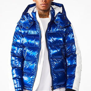 Veste matelassée personnalisée de haute qualité pour hommes Design professionnel à capuche style zippé hiver/automne Service OEM disponible prix de gros - Product Image 1