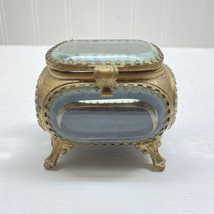 Superior Best Quality Antique Gold Clear Glass Custom Size Beveled <b>Box</b> Jewelry Accessories Storage <b>Box</b> <b>Wedding</b> Ceremony Rin <b>Box</b> - Product Image 2