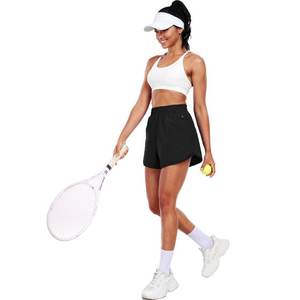 Shorts de sport Bermuda pour femmes - Respirant, séchage rapide, taille élastique pour le yoga, la course à pied avec poche latérale - Product Image 1