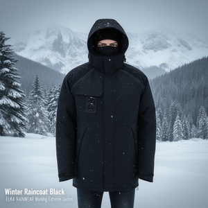 Winter <b>Raincoat</b> Black ELKA RAINWEAR Working Extreme Jacket - Product Image 3
