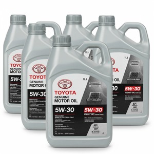 Toyota Genuine 5W-30 Aceite de motor sintético completo 4L Lubricante Premium para automóviles Camiones SUV Mejora la economía de combustible y los arranques en frío - Product Image 1