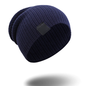 Solid Color Acrylic Fiber Warm Winter <b>Beanie</b> With Custom logo Knit Hat Warm Winter <b>Beanies</b> for <b>Women</b> Men Unisex Knitted Winter - Product Image 2