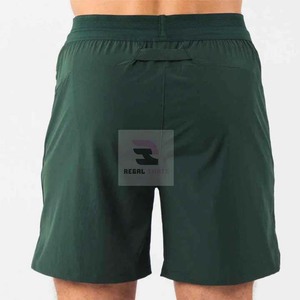 Shorts de sport décontractés pour hommes, tissés, taille mi-haute élastique, respirants, en Spandex/Coton, vente en gros - Product Image 6
