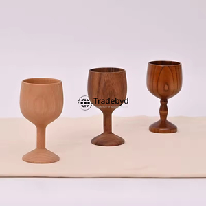 Verre en bois élégant pour boissons Gobelets naturels rustiques pour la maison Cuisine Dîner Cadeau Eco Choice par Tradebyd - Product Image 6