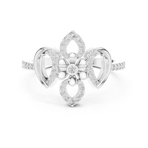 แหวนหยดน้ำเพชรทรงกลมสีเหลืองทอง 14K สำหรับผู้หญิง |   ชุดลำลองประจำวัน |   เพชรที่เพาะเลี้ยงใหม่ - Product Image 4