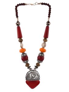 <b>New</b> Trendy Eco-Friendly Women'<b>s</b> Resin Wood Beads Necklace Customizable Colors Polished Finish for Weddings <b>Parties</b> Summer - Product Image 5