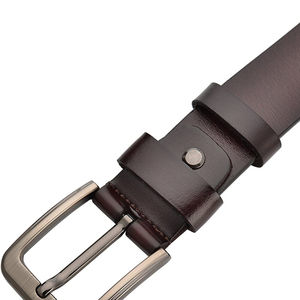 Ceintures en cuir véritable pour hommes Ceintures habillées de couleur marron de qualité supérieure Nouvelle arrivée Ceintures en cuir véritable pour hommes - Product Image 5