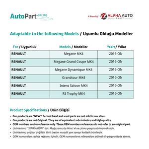 <b>Window</b> Switch <b>Cover</b> Set of 2 for Renault Megane 4 - Product Image 2