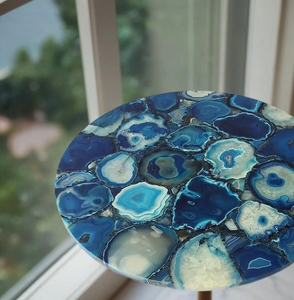 Sceau en agate poli artisanal, décoration de luxe pour la maison, motif floral religieux, résine, couleur personnalisée, haute qualité, pour table - Product Image 3