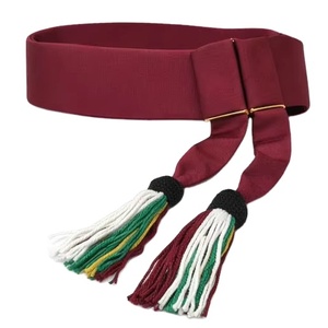 Cinturón de Lujo para Ceremonias, Tela Trenzada, Ajustable, con Accesorios de Latón, para Vestidos y Uniformes, Color Azul Rey, Ropa Formal - Product Image 1