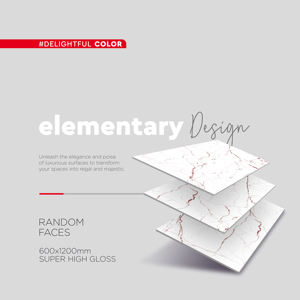 Tuile de porcelaine émaillée polie super brillante de taille 600x600mm et 600x1200mm - Product Image 4