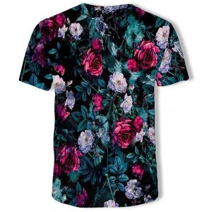 Gran oferta, camisetas de Jersey con estampado de sublimación personalizado para hombre, 100% algodón, estilo informal de verano, cuello redondo, manga corta, no tejido, venta al por mayor - Product Image 4