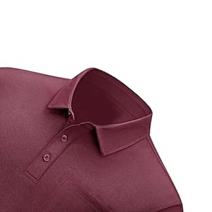เสื้อโปโลผู้ชายแบบมีกระเป๋าหน้า สีแดงเบอร์กันดี ไซส์กลาง รับสั่งทำไซส์และดีไซน์ ราคาส่งถูก - Product Image 6