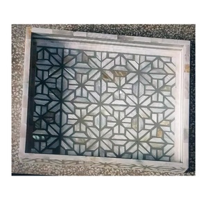 Plateau de service en bois sur mesure avec travail en nacre, vaisselle d'hôtel, haute demande, qualité en Inde - Product Image 5