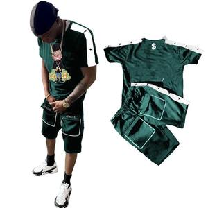 Summer <b>Men</b> <b>Shorts</b> Sets Custom Stripe Sweatsuit Joggers 2 Piece Sets Casual Jogging Suits 3m Reflective Tracksuits for <b>Men</b> - Product Image 2